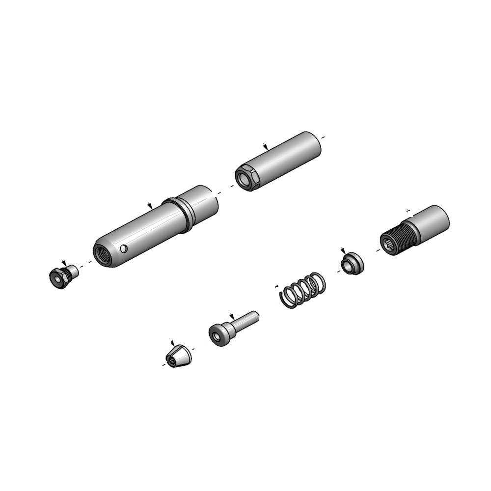 מבט מפורק מספר 2 על רכיבי ראש הסמרור Gage Bilt MGL06-752A-21 - Exploded component view 2 of Gage Bilt MGL06-752A-21 nose assembly