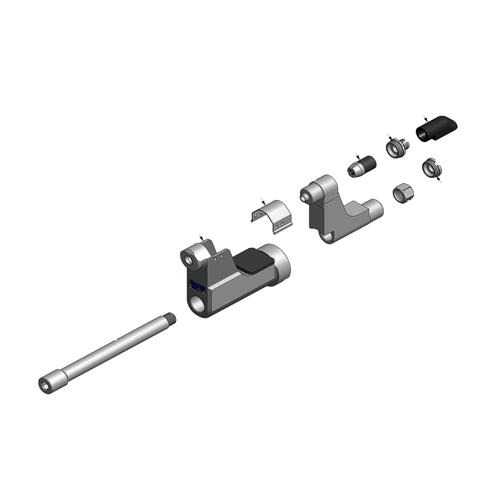 מבט מפורק מספר 2 על רכיבי ראש הסמרור Gage Bilt LGP06-204D-36OS - Exploded component view 2 of Gage Bilt LGP06-204D-36OS nose assembly