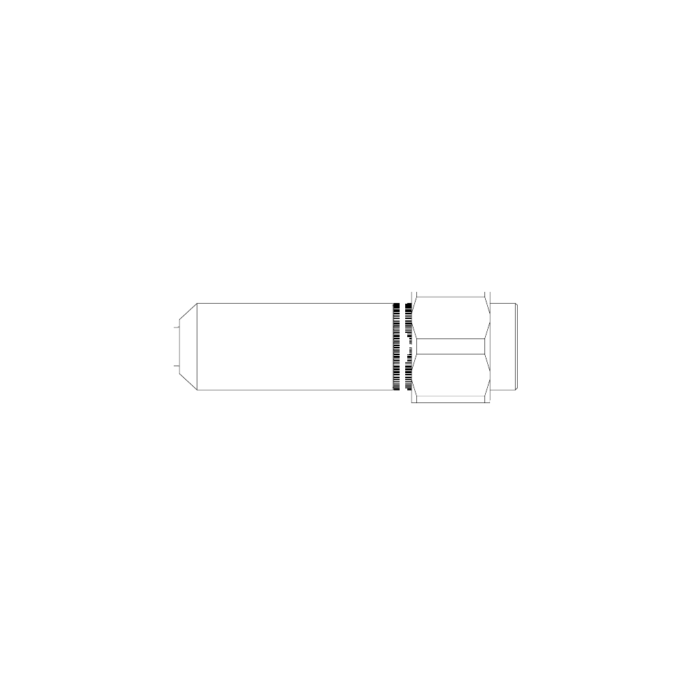 תצוגת מוצר נקייה של ראש סמרור Gage Bilt SB12-4801-28 על רקע לבן - Clean product view of Gage Bilt SB12-4801-28 nose assembly on a white background