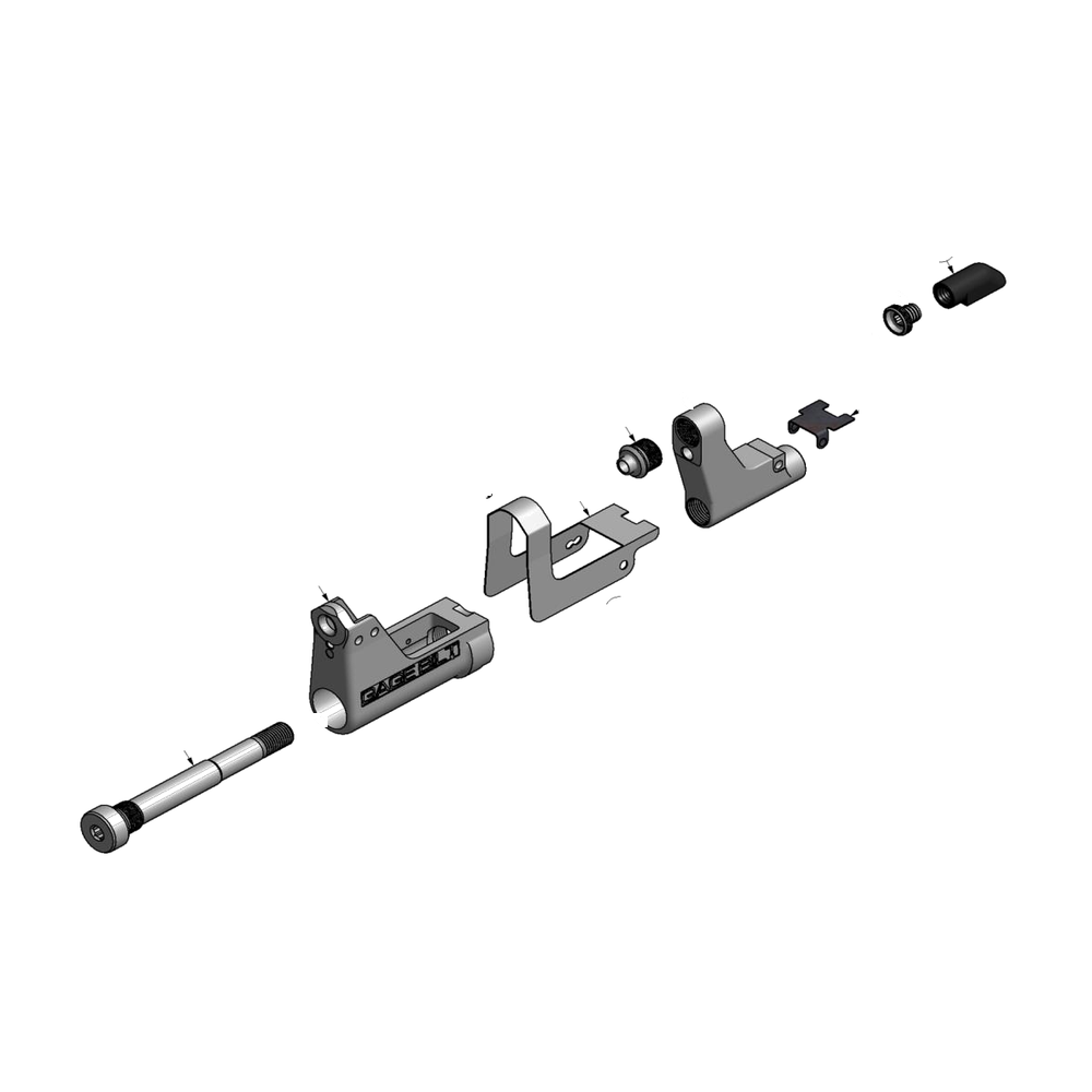 מבט מפורק מספר 2 על רכיבי ראש הסמרור Gage Bilt LGP08-34OS - Exploded component view 2 of Gage Bilt LGP08-34OS nose assembly