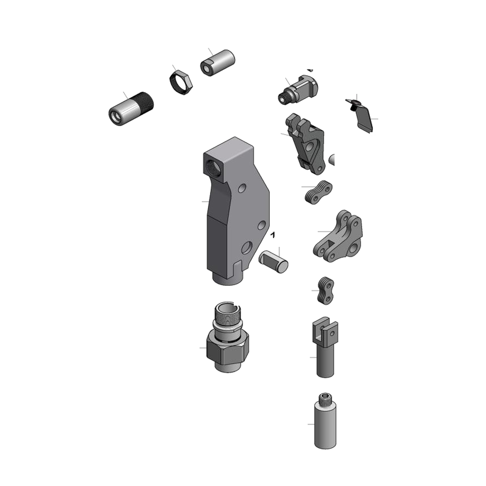 מבט מפורק מספר 2 על רכיבי ראש הסמרור Gage Bilt UBR06-751C-54RA - Exploded component view 2 of Gage Bilt UBR06-751C-54RA nose assembly