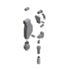 מבט מפורק מספר 2 על רכיבי ראש הסמרור Gage Bilt 45N-751B-54RA - Exploded component view 2 of Gage Bilt 45N-751B-54RA nose assembly