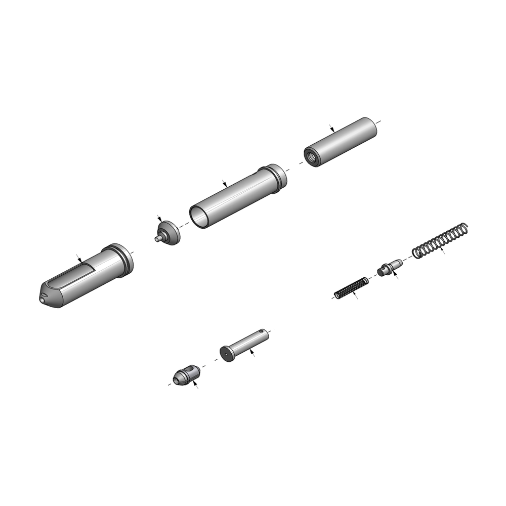 מבט מפורק מספר 2 על רכיבי ראש הסמרור Gage Bilt 8C-681-25 - Exploded component view 2 of Gage Bilt 8C-681-25 nose assembly