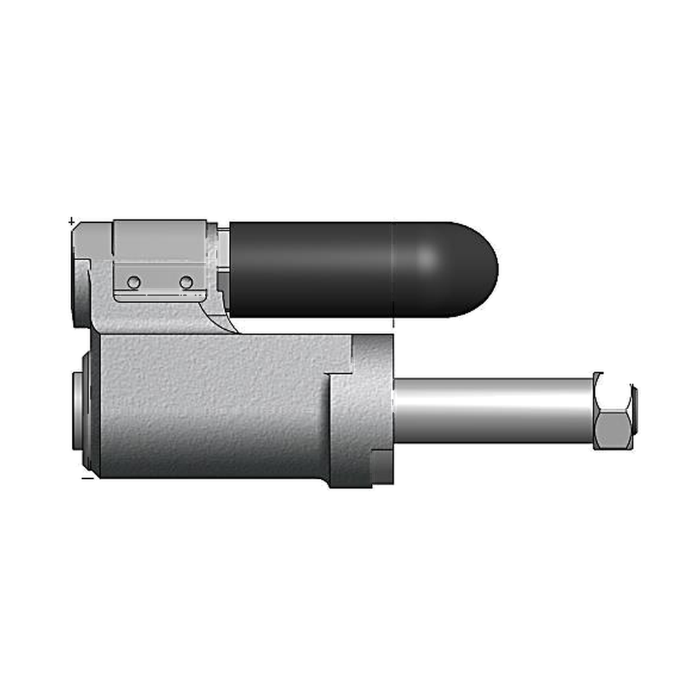 תצוגת מוצר נקייה של ראש סמרור Gage Bilt NAS12-205A-31 על רקע לבן - Clean product view of Gage Bilt NAS12-205A-31 nose assembly on a white background