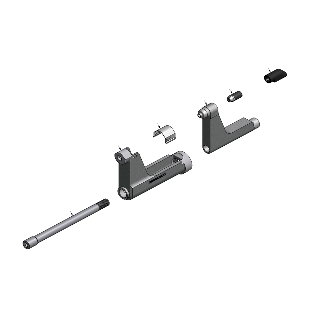 מבט מפורק מספר 2 על רכיבי ראש הסמרור Gage Bilt LGP-206A-48 - Exploded component view 2 of Gage Bilt LGP-206A-48 nose assembly