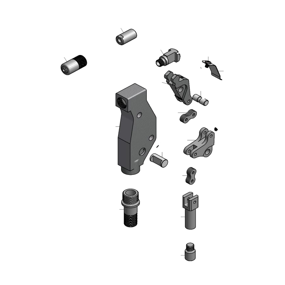 מבט מפורק מספר 2 על רכיבי ראש הסמרור Gage Bilt 456MAX-715B-54RA - Exploded component view 2 of Gage Bilt 456MAX-715B-54RA nose assembly