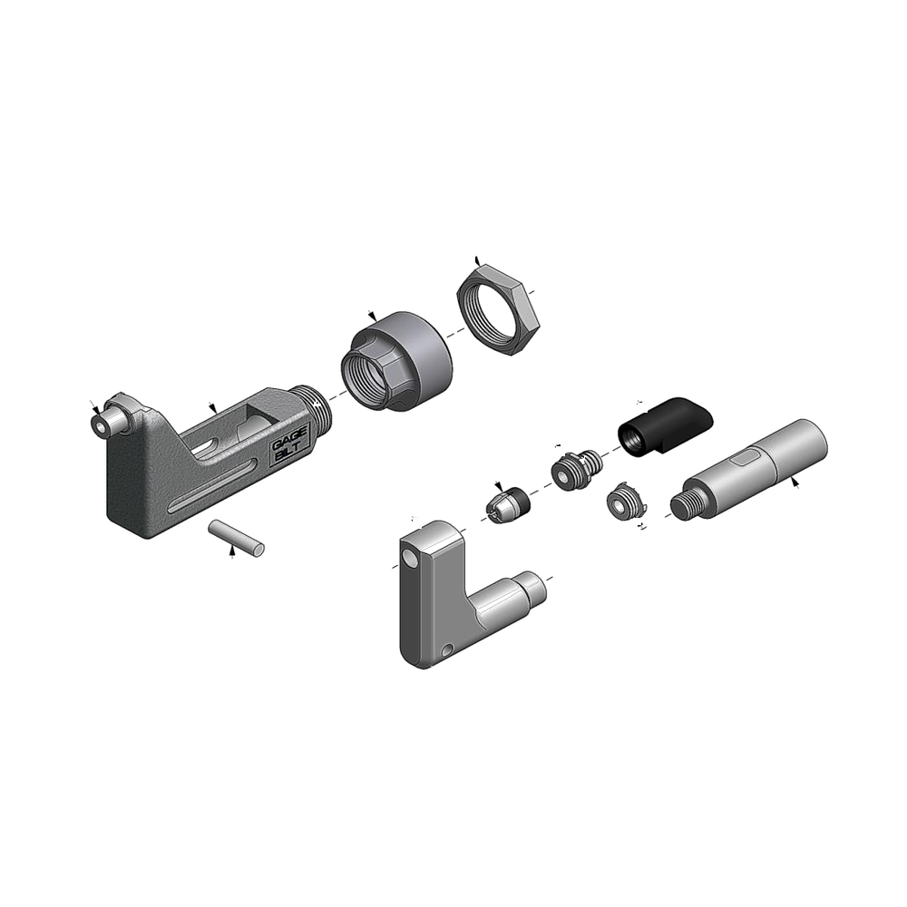 מבט מפורק מספר 2 על רכיבי ראש הסמרור Gage Bilt GS6-752C-43OS - Exploded component view 2 of Gage Bilt GS6-752C-43OS nose assembly