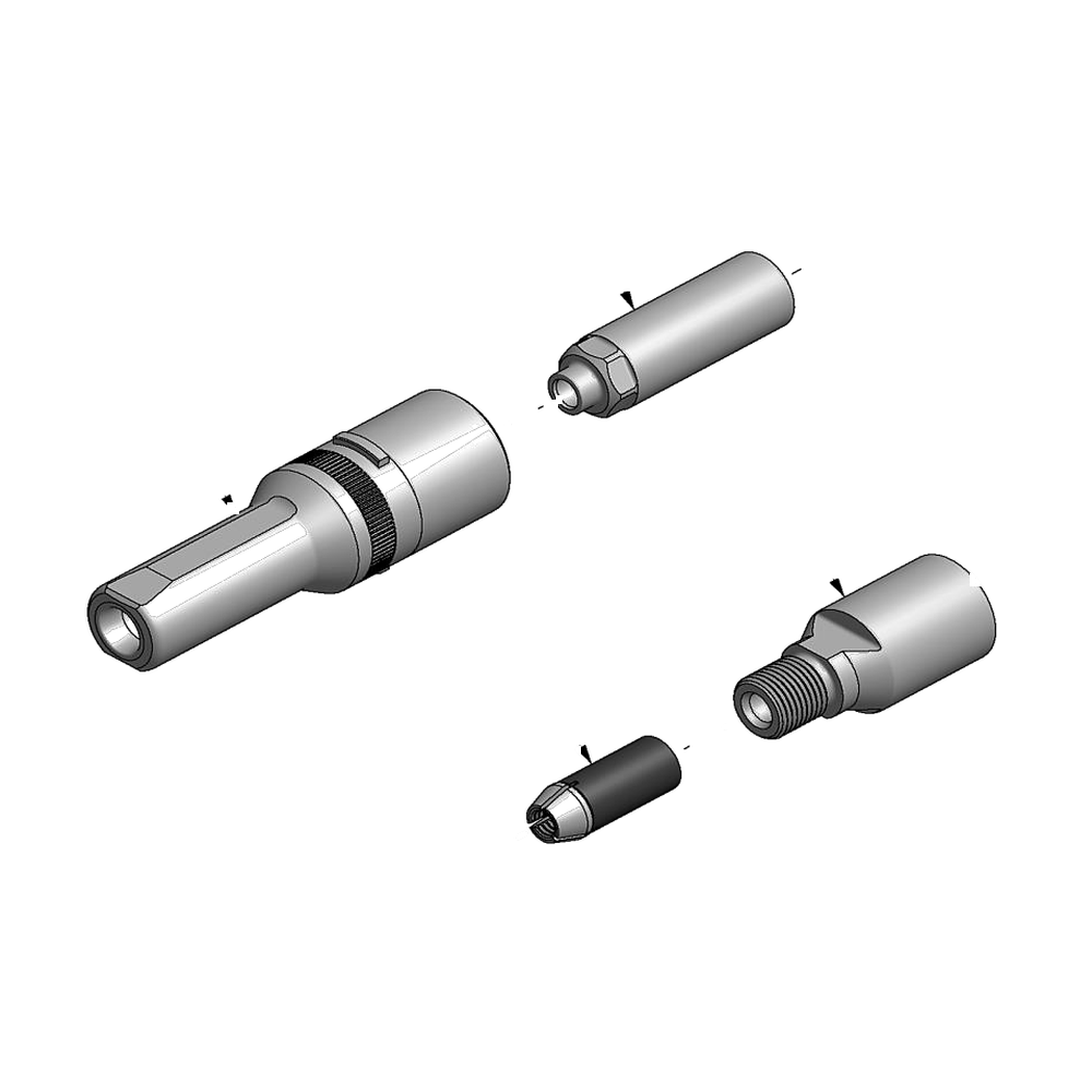 מבט מפורק מספר 2 על רכיבי ראש הסמרור Gage Bilt NAS08-2581-23CN - Exploded component view 2 of Gage Bilt NAS08-2581-23CN nose assembly