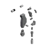 מבט מפורק מספר 2 על רכיבי ראש הסמרור Gage Bilt GS6-752A-54RA - Exploded component view 2 of Gage Bilt GS6-752A-54RA nose assembly