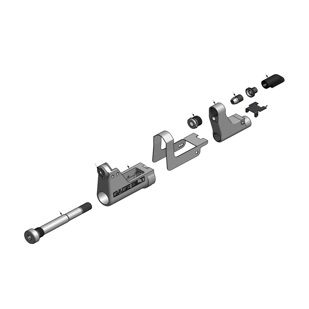 מבט מפורק מספר 2 על רכיבי ראש הסמרור Gage Bilt UBB08-37OSSG - Exploded component view 2 of Gage Bilt UBB08-37OSSG nose assembly