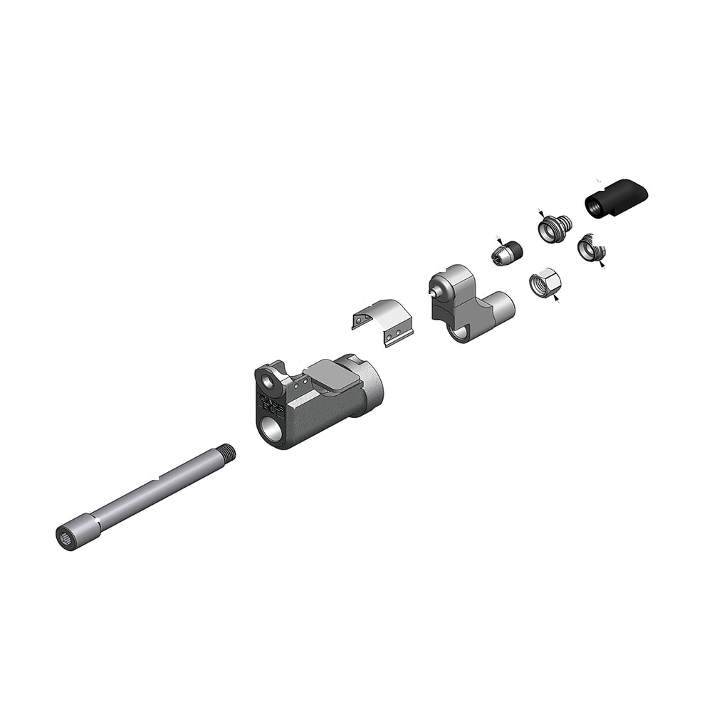 מבט מפורק מספר 2 על רכיבי ראש הסמרור Gage Bilt NAST05-204C-25OC - Exploded component view 2 of Gage Bilt NAST05-204C-25OC nose assembly