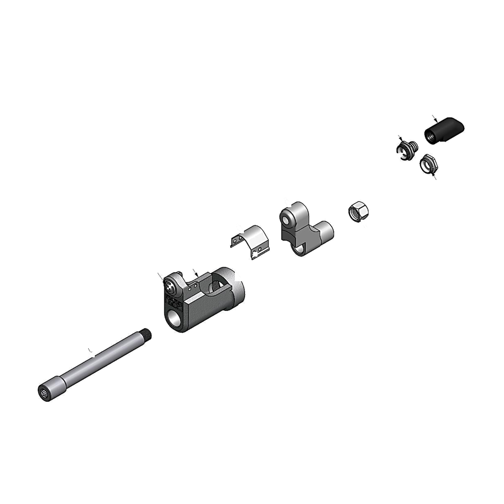 מבט מפורק מספר 2 על רכיבי ראש הסמרור Gage Bilt 5N-204-27OS - Exploded component view 2 of Gage Bilt 5N-204-27OS nose assembly