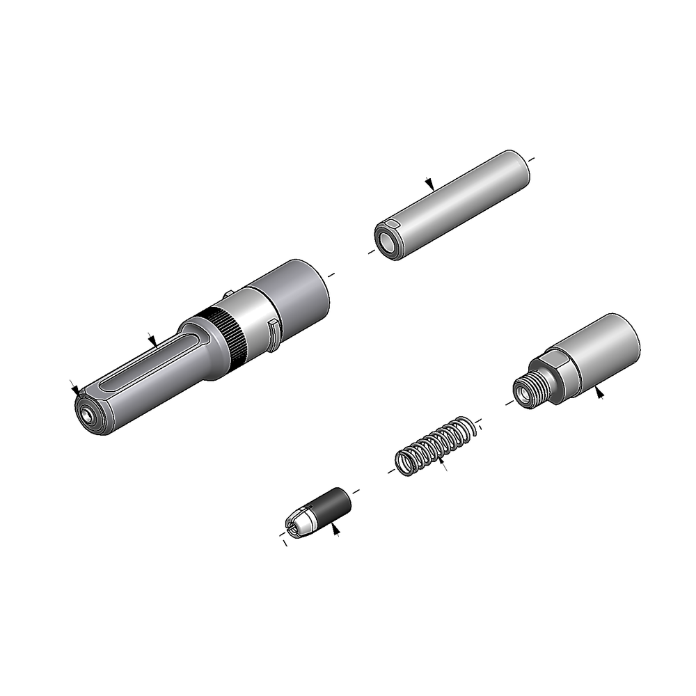 מבט מפורק מספר 2 על רכיבי ראש הסמרור Gage Bilt SMLS06-352B-25 - Exploded component view 2 of Gage Bilt SMLS06-352B-25 nose assembly