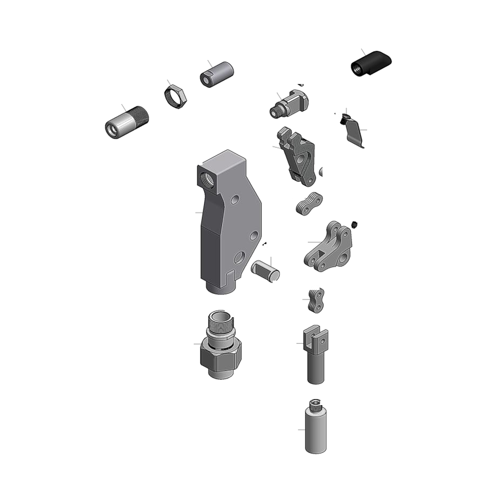 מבט מפורק מספר 2 על רכיבי ראש הסמרור Gage Bilt 3A-751C-54RA - Exploded component view 2 of Gage Bilt 3A-751C-54RA nose assembly
