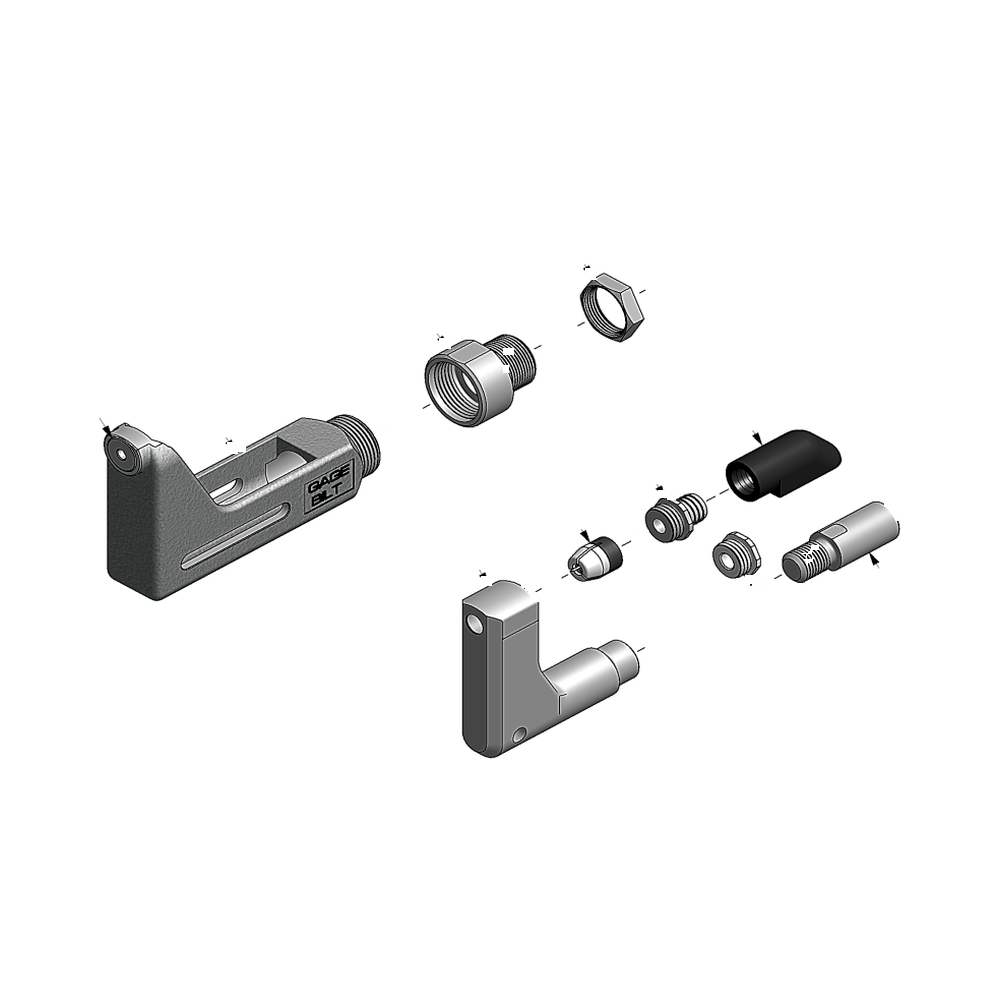 מבט מפורק מספר 2 על רכיבי ראש הסמרור Gage Bilt UBB05-715-40OS - Exploded component view 2 of Gage Bilt UBB05-715-40OS nose assembly