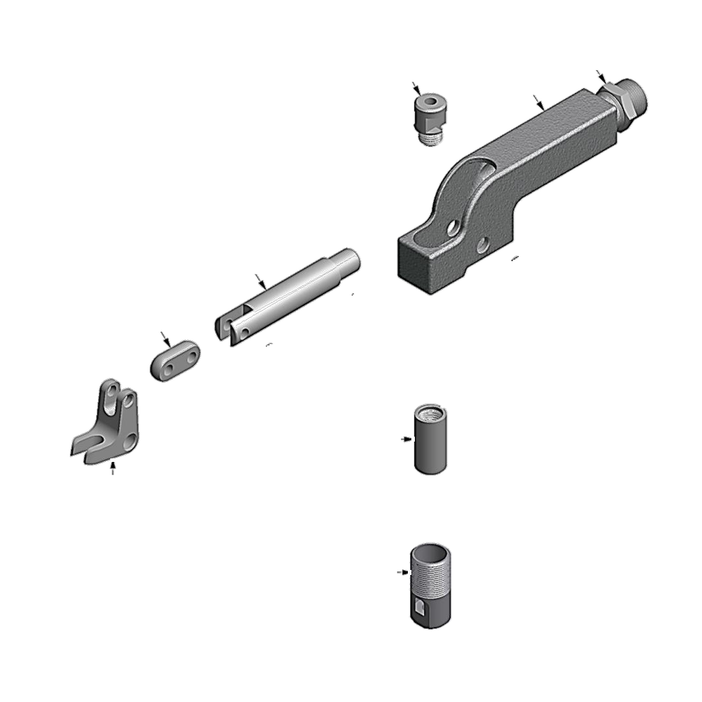 מבט מפורק מספר 2 על רכיבי ראש הסמרור Gage Bilt SMLS05-715B-44RA - Exploded component view 2 of Gage Bilt SMLS05-715B-44RA nose assembly