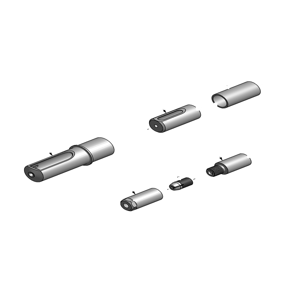 מבט מפורק מספר 2 על רכיבי ראש הסמרור Gage Bilt B06-200B-21 - Exploded component view 2 of Gage Bilt B06-200B-21 nose assembly