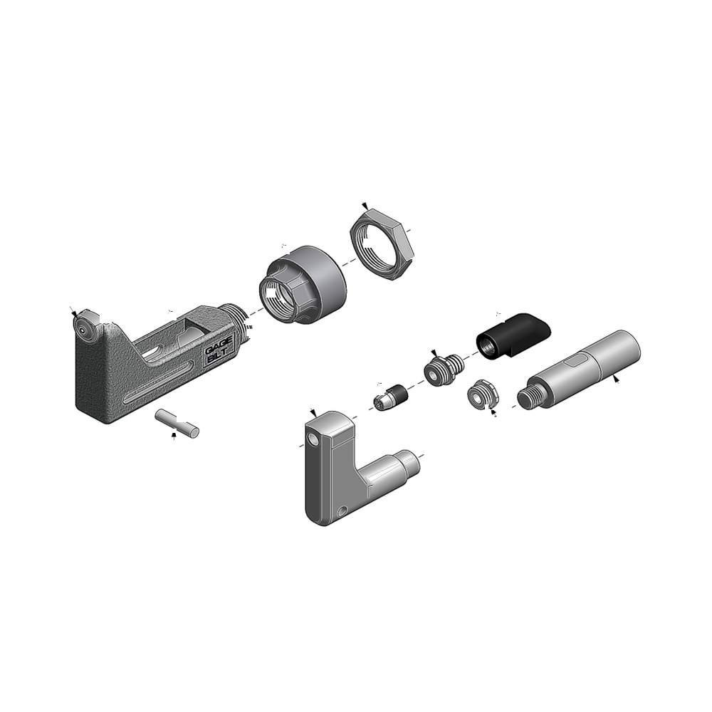 מבט מפורק מספר 2 על רכיבי ראש הסמרור Gage Bilt 5A-752B-43OS - Exploded component view 2 of Gage Bilt 5A-752B-43OS nose assembly