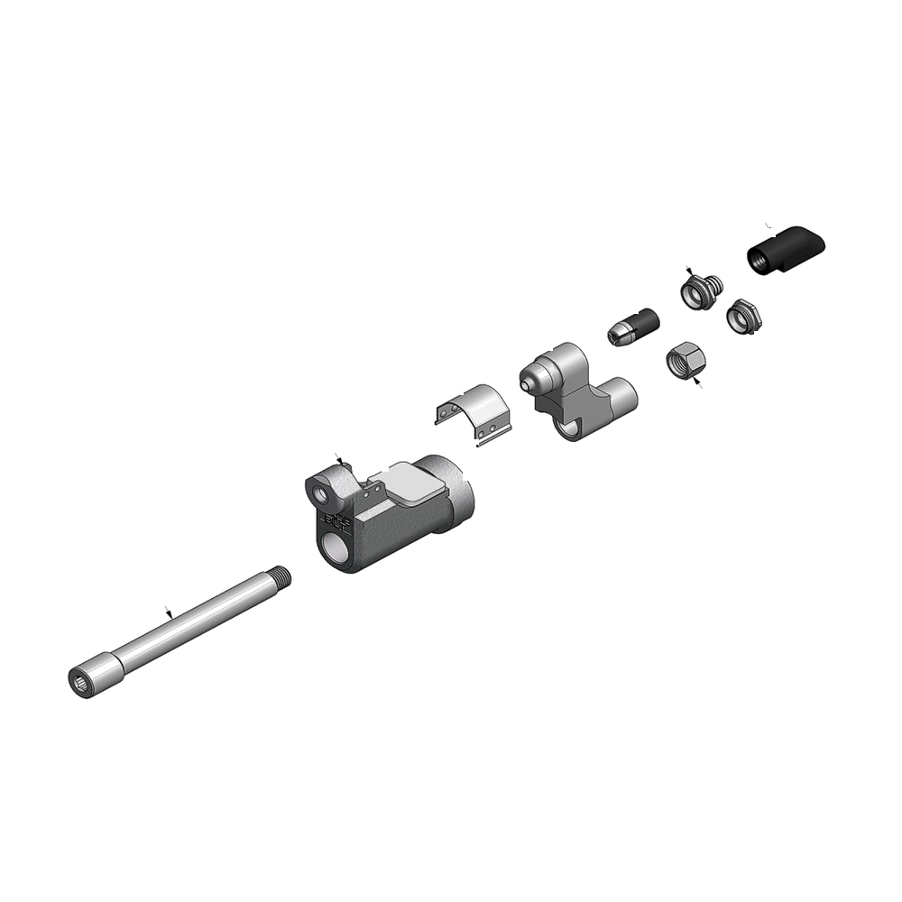 מבט מפורק מספר 2 על רכיבי ראש הסמרור Gage Bilt LGP05-204C-30OS - Exploded component view 2 of Gage Bilt LGP05-204C-30OS nose assembly