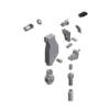 מבט מפורק מספר 2 על רכיבי ראש הסמרור Gage Bilt GS10-752A-54RA - Exploded component view 2 of Gage Bilt GS10-752A-54RA nose assembly