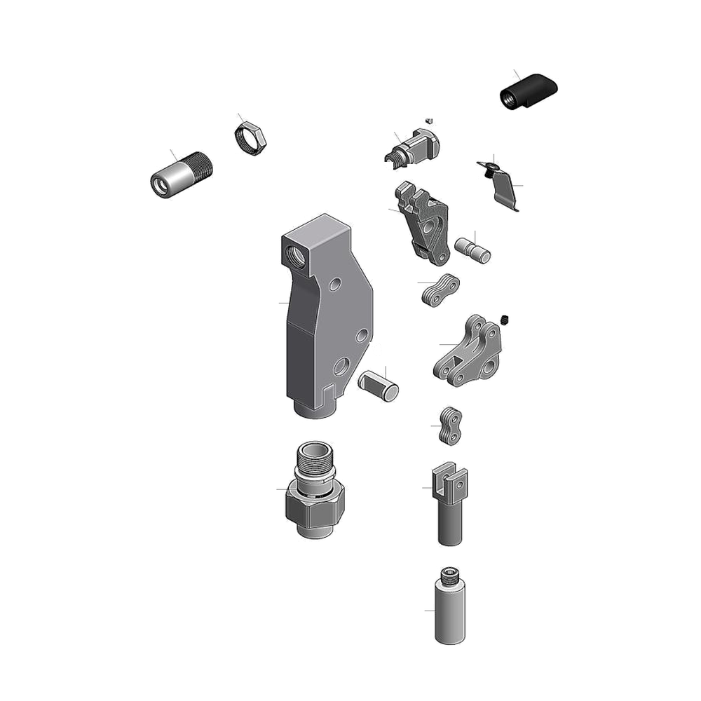 מבט מפורק מספר 2 על רכיבי ראש הסמרור Gage Bilt GS10-752A-54RA - Exploded component view 2 of Gage Bilt GS10-752A-54RA nose assembly