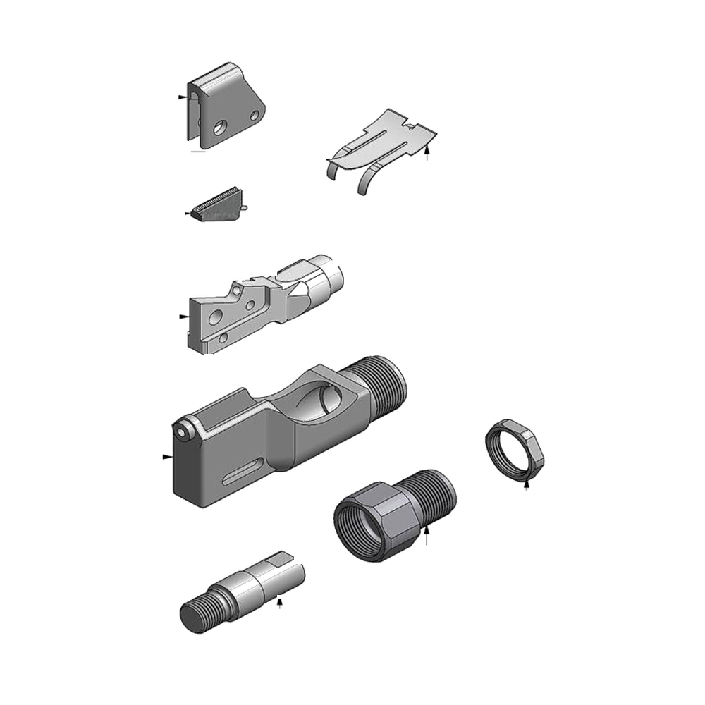 מבט מפורק מספר 3 על רכיבי ראש הסמרור Gage Bilt 456MAX-704-43OS - Exploded component view 3 of Gage Bilt 456MAX-704-43OS nose assembly
