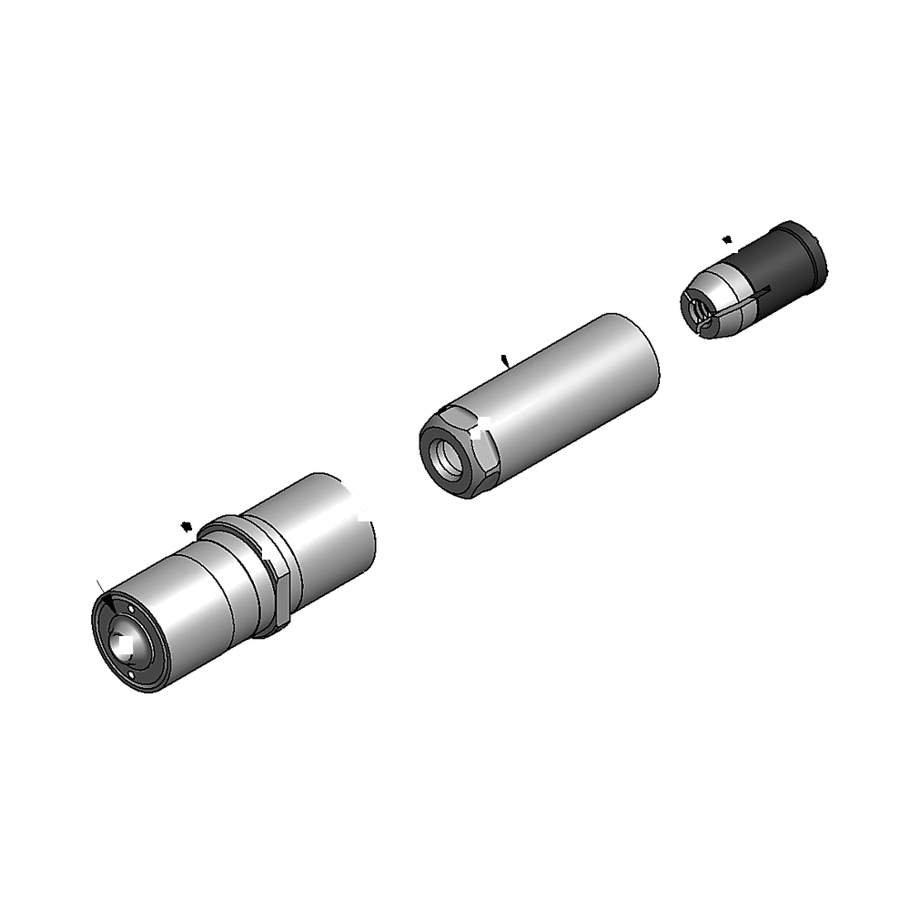 מבט מפורק מספר 2 על רכיבי ראש הסמרור Gage Bilt SB08-714-10 - Exploded component view 2 of Gage Bilt SB08-714-10 nose assembly