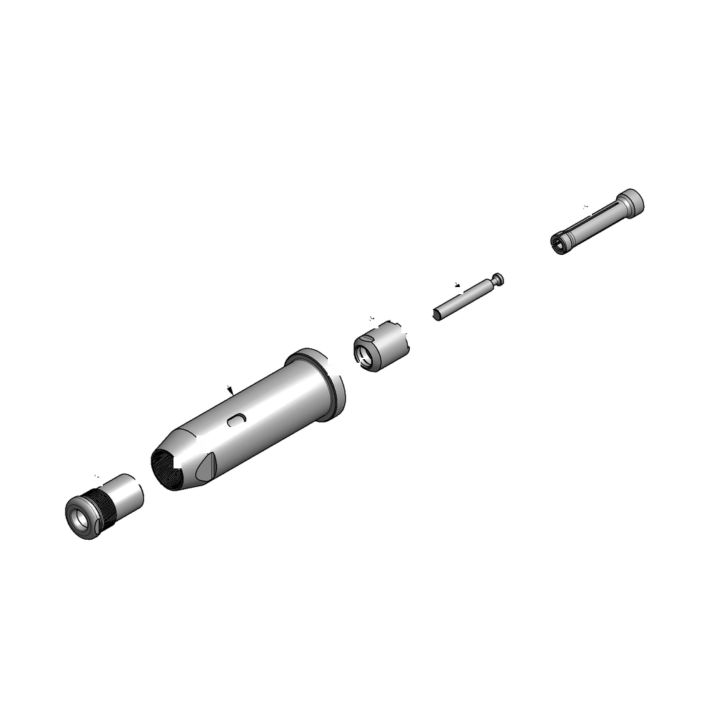 מבט מפורק מספר 2 על רכיבי ראש הסמרור Gage Bilt FF08-PB2500-36 - Exploded component view 2 of Gage Bilt FF08-PB2500-36 nose assembly