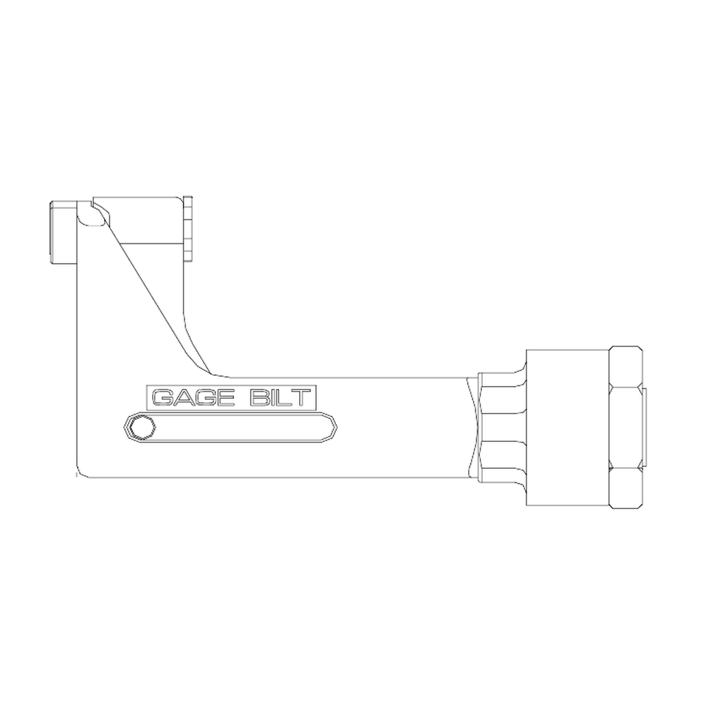 תצוגת מוצר נקייה של ראש סמרור Gage Bilt MBC-752A-43OS על רקע לבן - Clean product view of Gage Bilt MBC-752A-43OS nose assembly on a white background