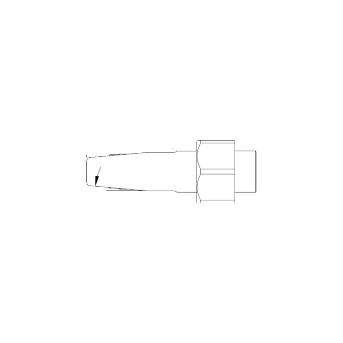 תצוגת מוצר נקייה של ראש סמרור Gage Bilt MG-713-20CN על רקע לבן - Clean product view of Gage Bilt MG-713-20CN nose assembly on a white background