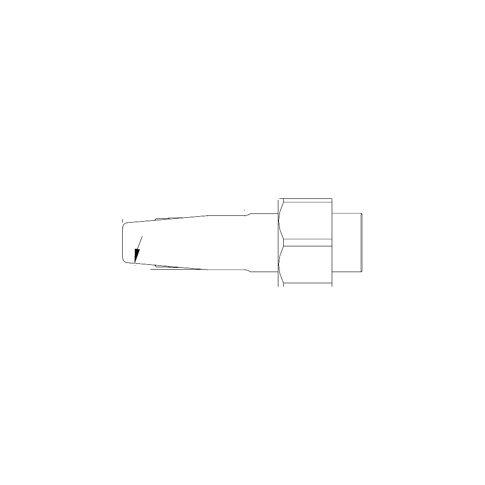 תצוגת מוצר נקייה של ראש סמרור Gage Bilt MG-713-20CN על רקע לבן - Clean product view of Gage Bilt MG-713-20CN nose assembly on a white background