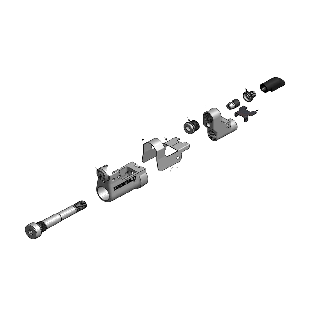 מבט מפורק מספר 2 על רכיבי ראש הסמרור Gage Bilt 5A-27OSSG - Exploded component view 2 of Gage Bilt 5A-27OSSG nose assembly