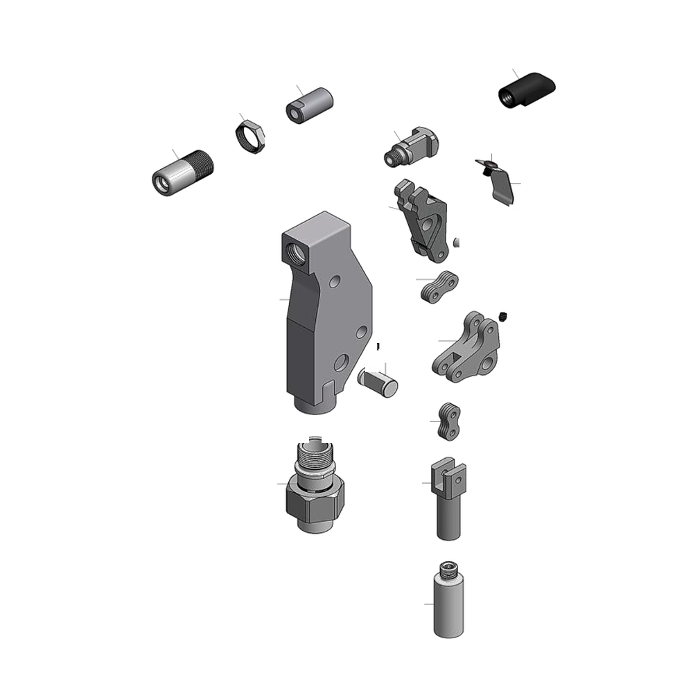 מבט מפורק מספר 2 על רכיבי ראש הסמרור Gage Bilt 5A-751C-54RA - Exploded component view 2 of Gage Bilt 5A-751C-54RA nose assembly
