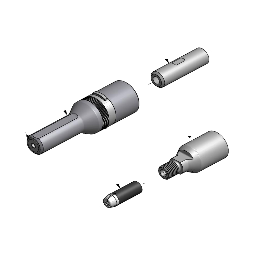 מבט מפורק מספר 2 על רכיבי ראש הסמרור Gage Bilt UBR06-745B-23 - Exploded component view 2 of Gage Bilt UBR06-745B-23 nose assembly
