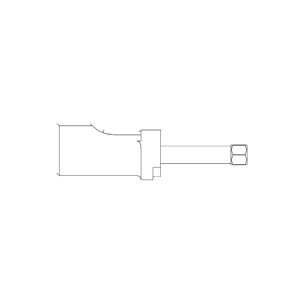 תצוגת מוצר נקייה של ראש סמרור Gage Bilt PT08-204D-27OS על רקע לבן - Clean product view of Gage Bilt PT08-204D-27OS nose assembly on a white background