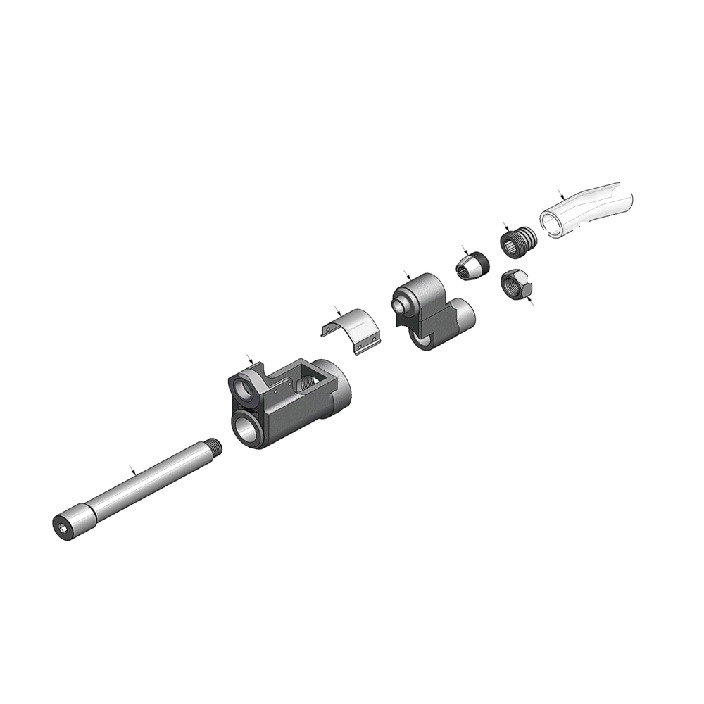 מבט מפורק מספר 2 על רכיבי ראש הסמרור Gage Bilt LGP12-205-31OBC - Exploded component view 2 of Gage Bilt LGP12-205-31OBC nose assembly