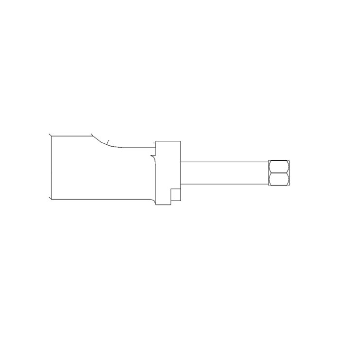 תצוגת מוצר נקייה של ראש סמרור Gage Bilt MGP6-204C-25OS על רקע לבן - Clean product view of Gage Bilt MGP6-204C-25OS nose assembly on a white background