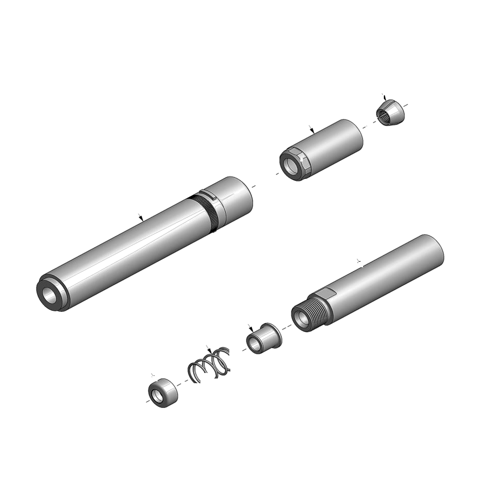 מבט מפורק מספר 2 על רכיבי ראש הסמרור Gage Bilt HL14-756-53 - Exploded component view 2 of Gage Bilt HL14-756-53 nose assembly