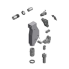 מבט מפורק מספר 2 על רכיבי ראש הסמרור Gage Bilt UBB04-704-54RA - Exploded component view 2 of Gage Bilt UBB04-704-54RA nose assembly