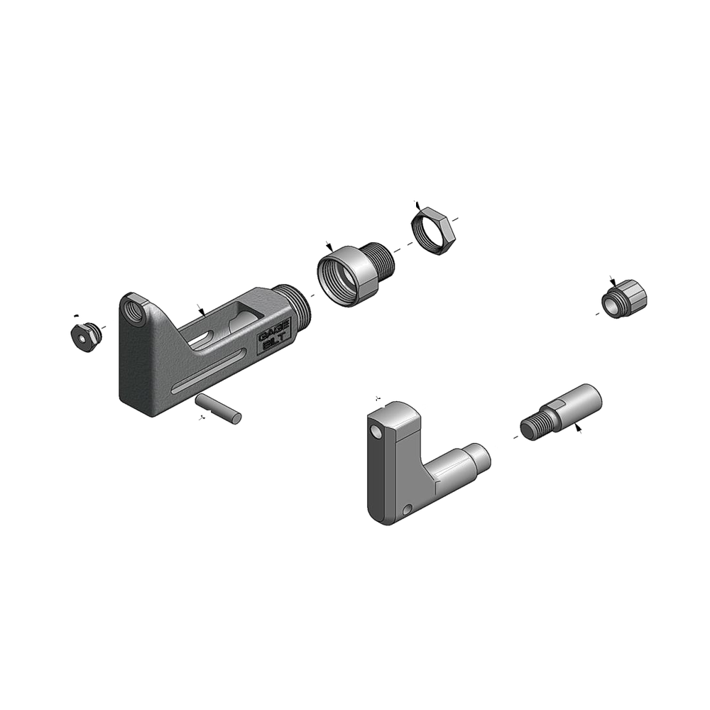 מבט מפורק מספר 2 על רכיבי ראש הסמרור Gage Bilt 456MAX-715B-40OS - Exploded component view 2 of Gage Bilt 456MAX-715B-40OS nose assembly