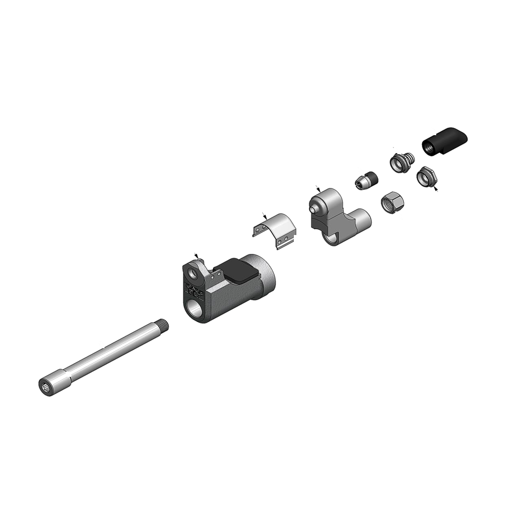 מבט מפורק מספר 2 על רכיבי ראש הסמרור Gage Bilt MLGP-204C-25OS - Exploded component view 2 of Gage Bilt MLGP-204C-25OS nose assembly