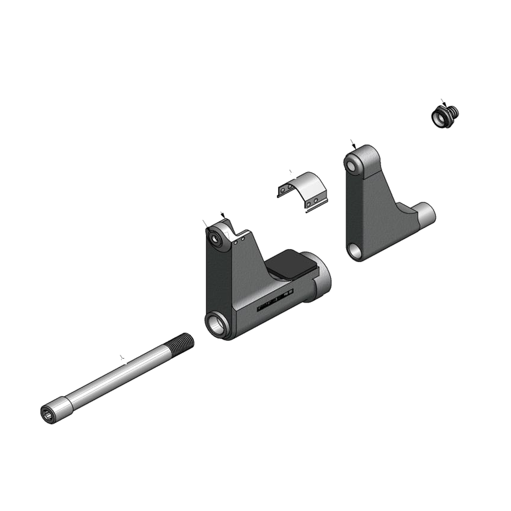 מבט מפורק מספר 2 על רכיבי ראש הסמרור Gage Bilt UBB08-206A-35OS - Exploded component view 2 of Gage Bilt UBB08-206A-35OS nose assembly