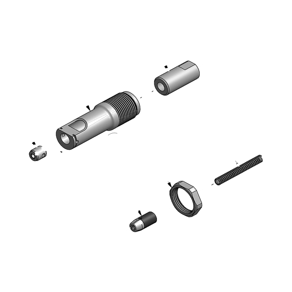 מבט מפורק מספר 2 על רכיבי ראש הסמרור Gage Bilt 6A-704A-16 - Exploded component view 2 of Gage Bilt 6A-704A-16 nose assembly