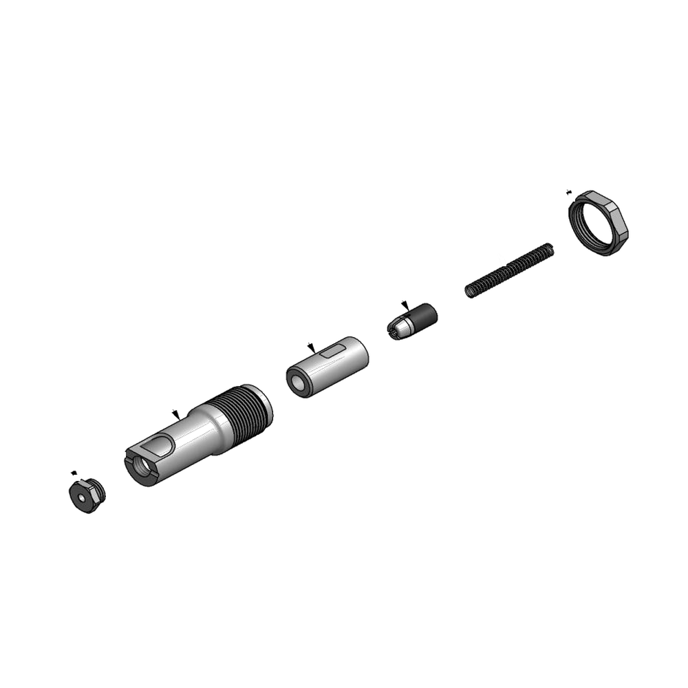 מבט מפורק מספר 2 על רכיבי ראש הסמרור Gage Bilt UAB05-704-16 - Exploded component view 2 of Gage Bilt UAB05-704-16 nose assembly