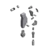מבט מפורק מספר 2 על רכיבי ראש הסמרור Gage Bilt ASP-751B-54RA - Exploded component view 2 of Gage Bilt ASP-751B-54RA nose assembly