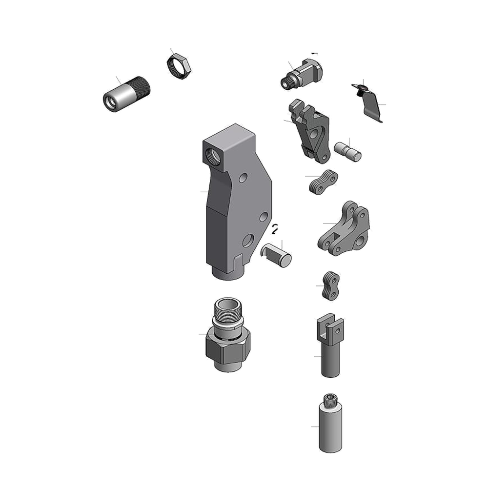 מבט מפורק מספר 2 על רכיבי ראש הסמרור Gage Bilt ASP-751B-54RA - Exploded component view 2 of Gage Bilt ASP-751B-54RA nose assembly