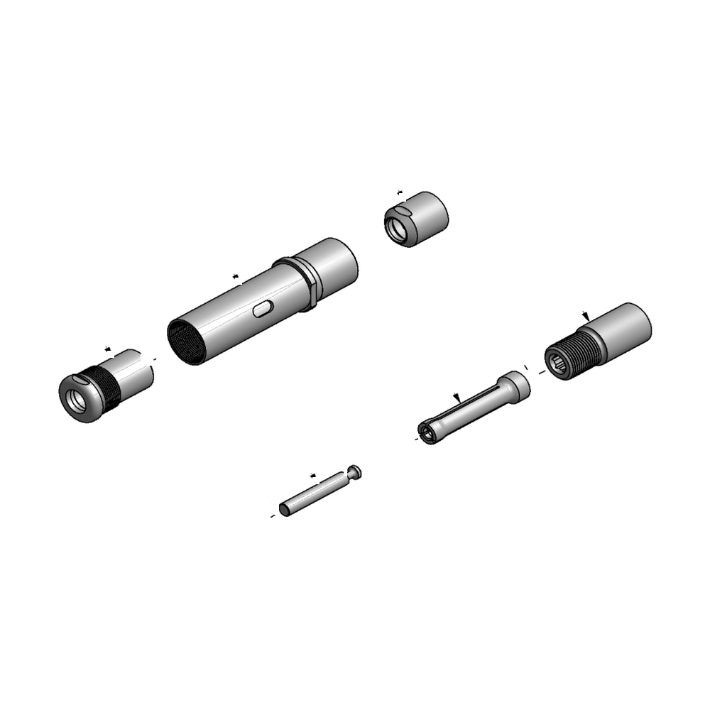 מבט מפורק מספר 2 על רכיבי ראש הסמרור Gage Bilt MSB08-735-20 - Exploded component view 2 of Gage Bilt MSB08-735-20 nose assembly