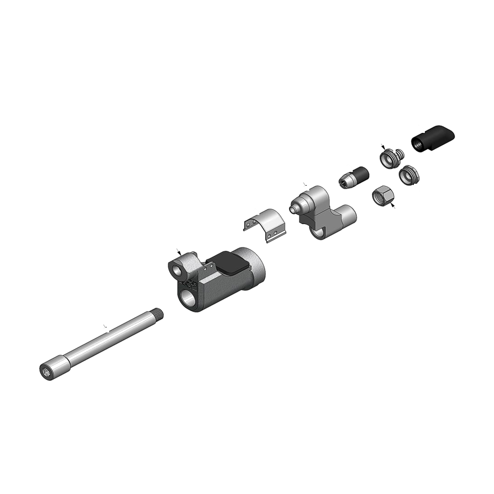 מבט מפורק מספר 2 על רכיבי ראש הסמרור Gage Bilt NAS06-204D-30OS - Exploded component view 2 of Gage Bilt NAS06-204D-30OS nose assembly