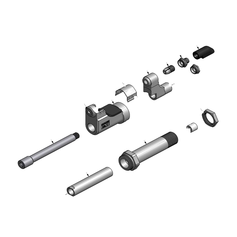 מבט מפורק מספר 2 על רכיבי ראש הסמרור Gage Bilt 08MAX-744A-50OS - Exploded component view 2 of Gage Bilt 08MAX-744A-50OS nose assembly