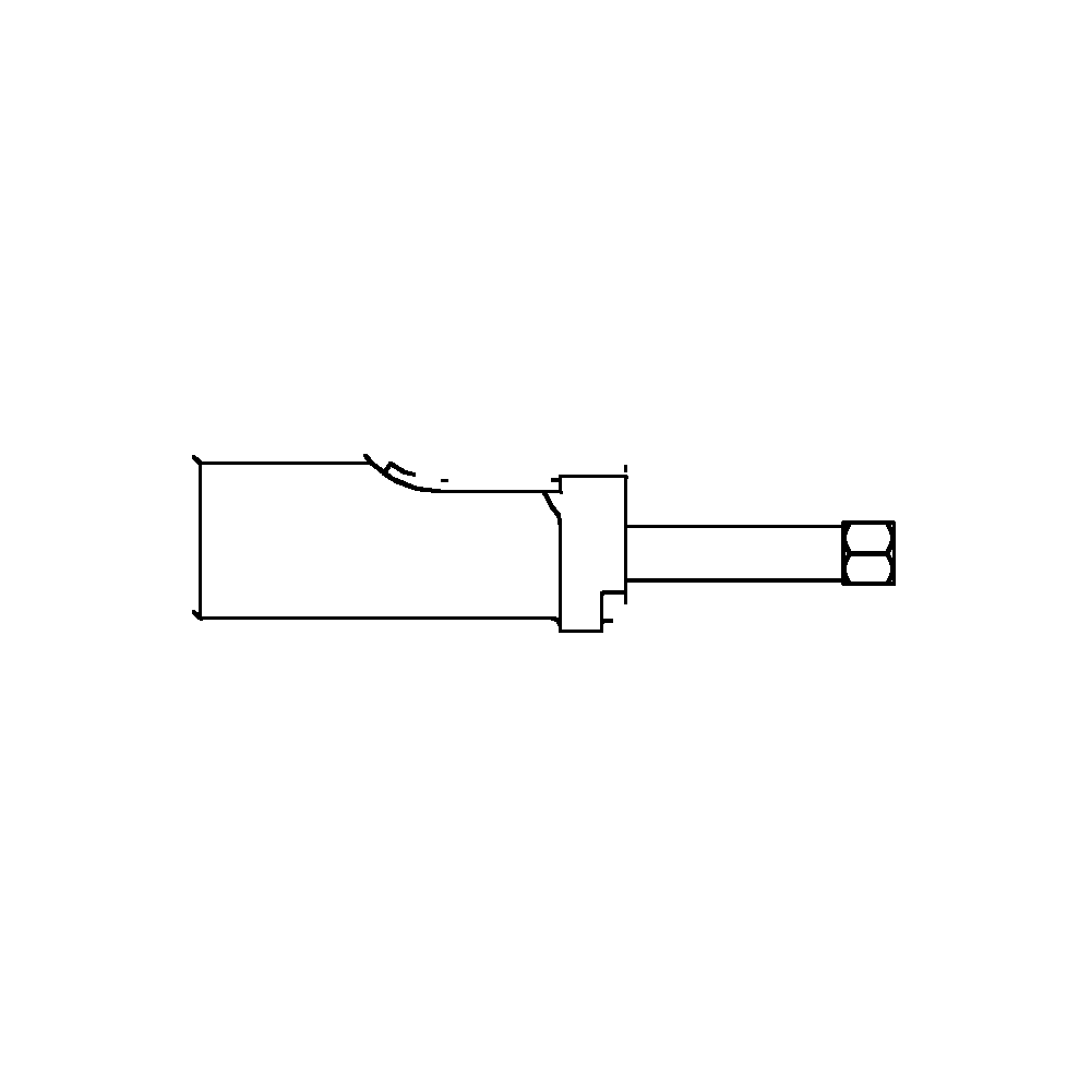 תצוגת מוצר נקייה של ראש סמרור Gage Bilt A-204D-37OS על רקע לבן - Clean product view of Gage Bilt A-204D-37OS nose assembly on a white background